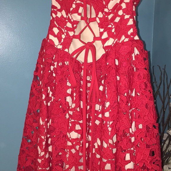 Two Sisters Red Electra Lace Up Dress - Picture 5 of 6